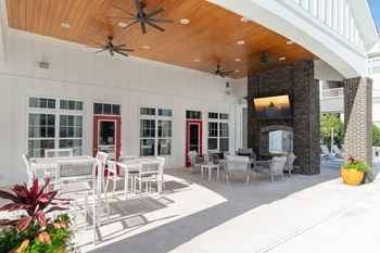 Patio with table and chairs